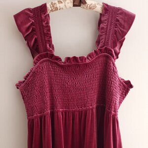 'Crown & Ivy' Polyester Velvet Berry Pink Dress Size 3X EUC
